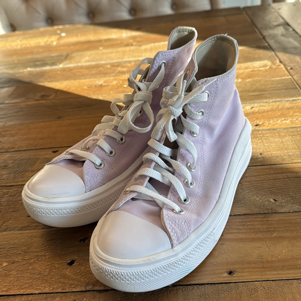 Converse Chuck Taylor All Star High Top Platform Sneaker Pale Amethyst/White